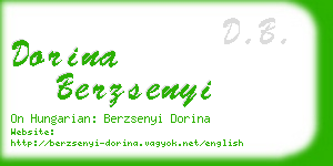 dorina berzsenyi business card